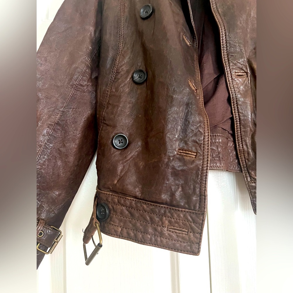 Madewell Wearmaster Brown Leather Jacket Size M